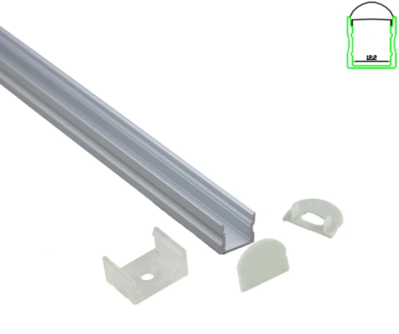 50 X 2M define lote de 30 graus perfil / alumínio ângulo para tiras de LED tipo conduziu habitação perfil arqueado para as luzes do tecto montados