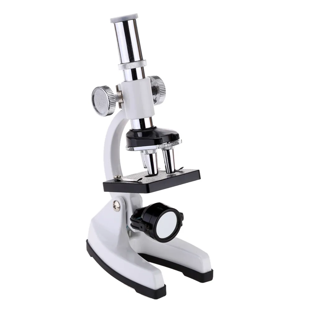 Freeshipping 1200X Student Science and Education Magnifier Children Intelligence Microscope / W LED Light 10X Eyepiece Biological Instrument