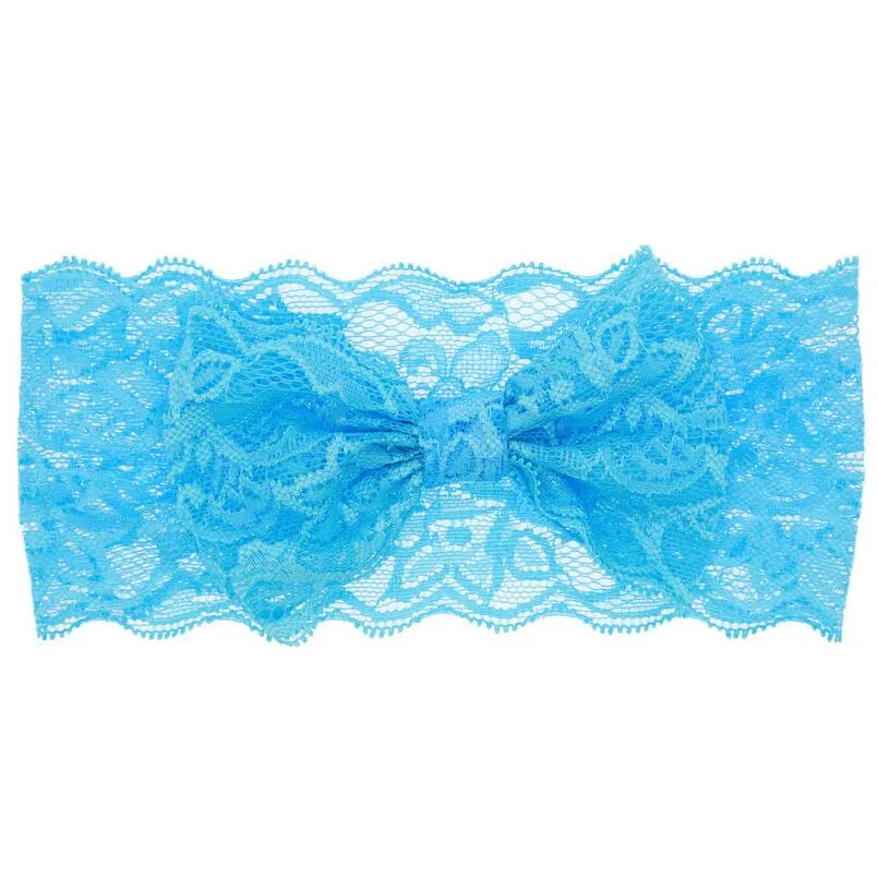 Högkvalitativ Hot Child Lace Unilateral Bow Slips med Baby Headdress Head Flower DMTG081 