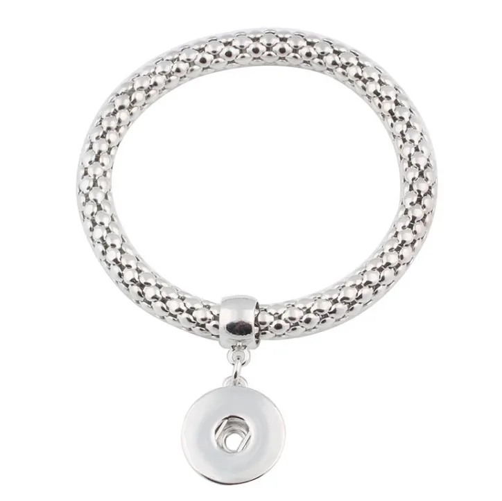 Moda nuovo fai da te Noosa Chunk 18mm braccialetto con bottoni in metallo fai da te zenzero bottone a pressione dichiarazione gioielli con bottone a pressione ciondoli bracciale