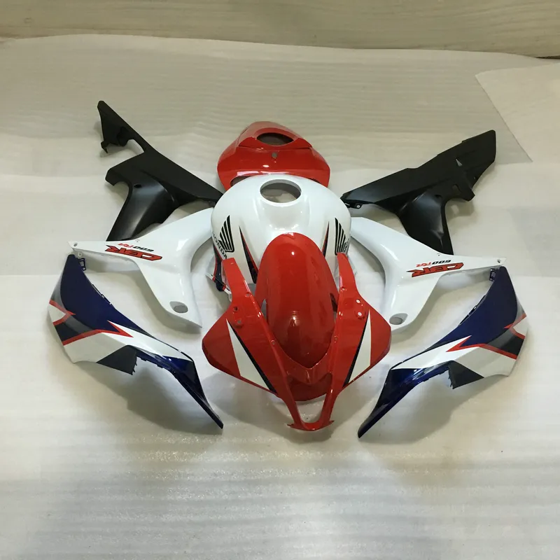 طقم حقن هياكل هيكل السيارة لهوندا CBR600RR 07 08 أحمر أسود أسود fairings set CBR600RR 2007 2008 OT13