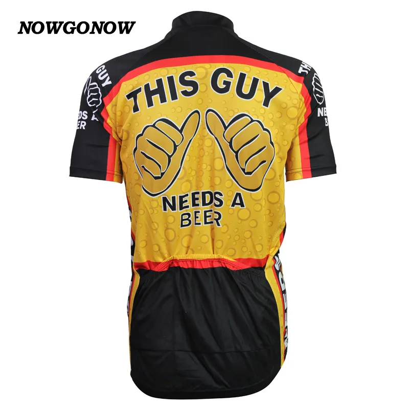 Man classic New Cycling Jersey This Guy Needs A Beer Men Bike Clothing Funny maillot ropa ciclismo Cycling Tops Stylish NOWGONOW298m