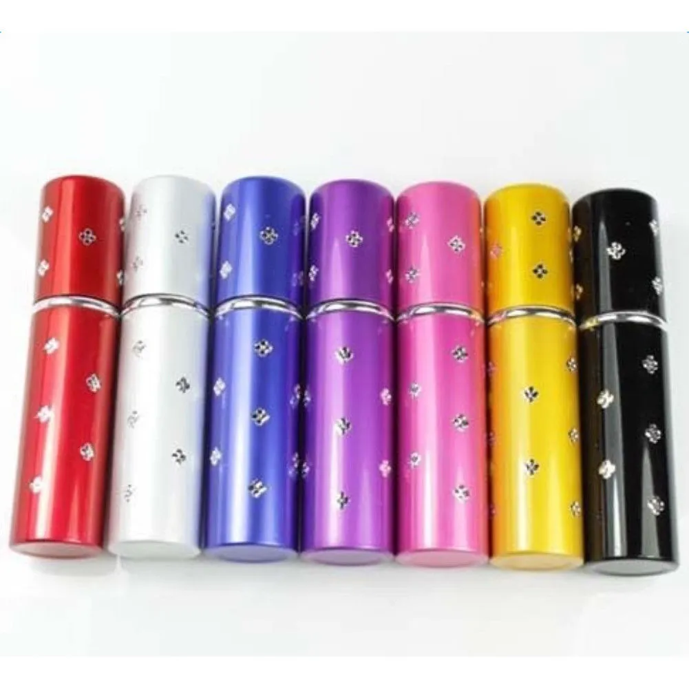 5ml Butelki perfumeryjne Travel Perfume Atomizer Refillable Spray Pusty atomizery pakowania butelki Najwyższej jakości 500 sztuk