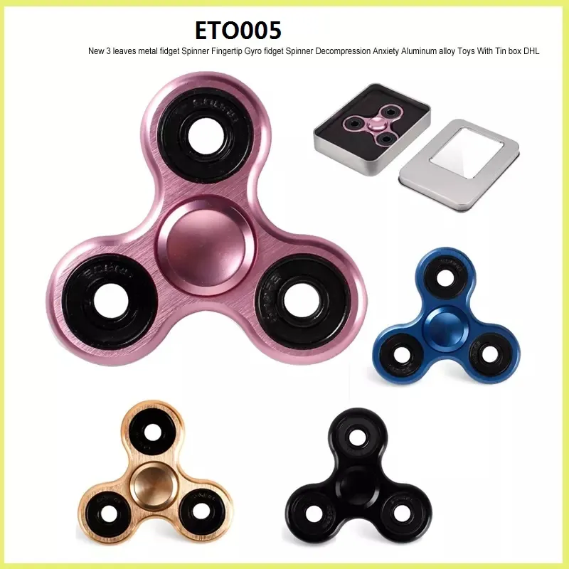 EDC Fidget Spinner Toy Finger Spinner Toy Hand Tri Spinner HandsPinner EDC speelgoed voor decompressie Angst Toys met Doos