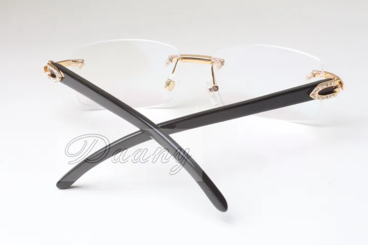 Direct selling fashion glasses frames Spectacle frame T3524012 black horns retro diamond Eyeglasses 5818140mm4205195