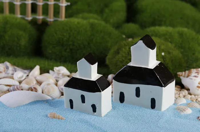 shiping libero 4options piccoli castelli fata decorativa fai da te giardino e casa scrivania in resina artificiale miniature cottage accessorio