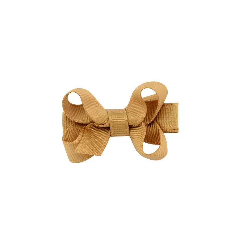 2inch Baby Bow Barrettes Hairpins Small Mini Grosgrain Ribbon Bows Hairgrips Girls Solid Whole Wrapped Safety Hairpin Clips Kids H5585899