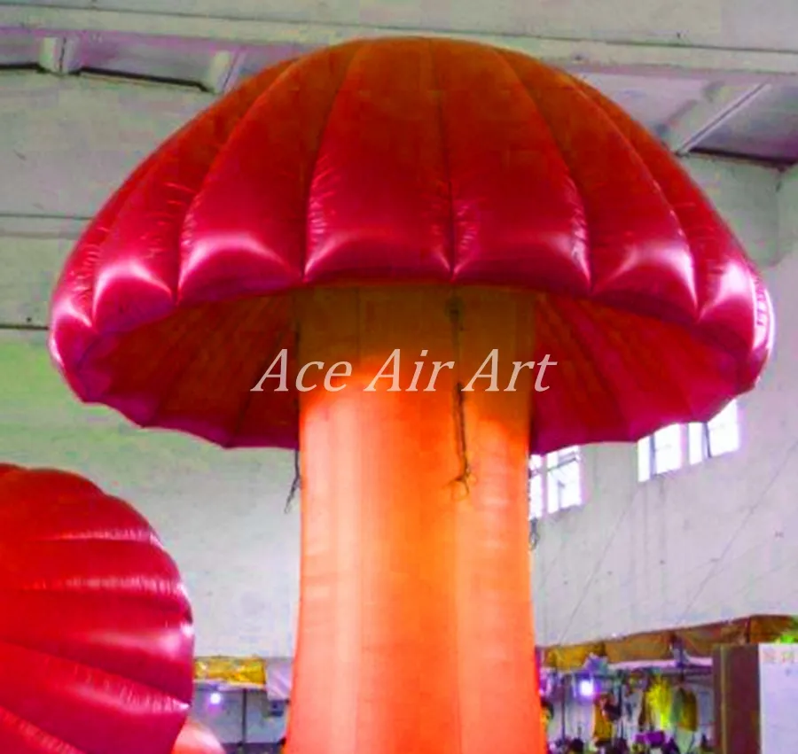  tall  and vivid painted red advertising Inflatable mushroom with for Advertising on ground