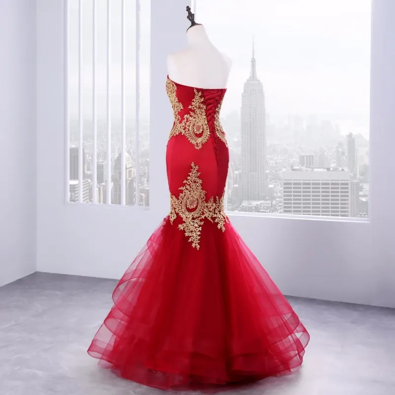 Vestido sereia vermelho sales renda