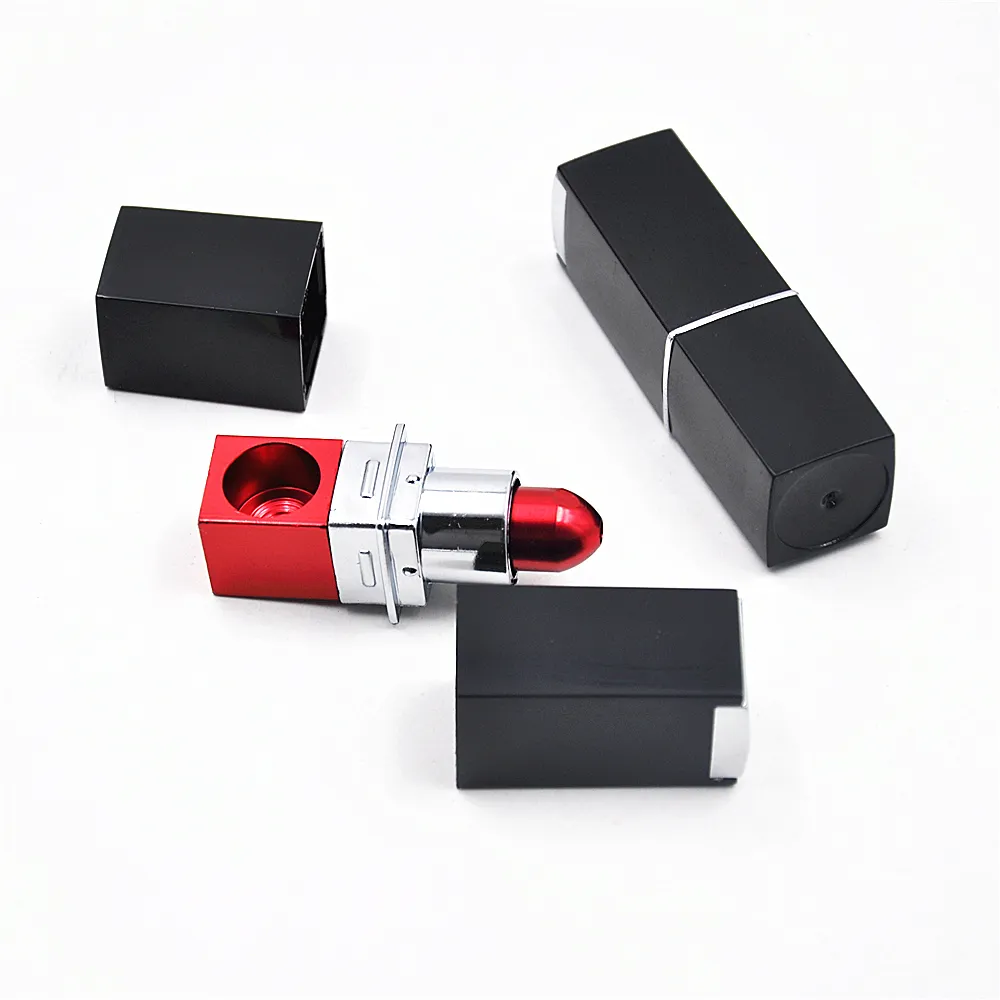 5 stücke / metallraucher rohr rot / lila mode magische lippenstift pipe mini tragbare metall raucher zubehör filtertips kappen