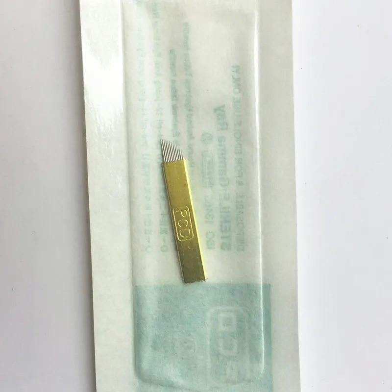 Tebori Microblading Kalıcı Makyaj için 12 Pin Blade Dövme İğneler Kaş 3D Nakış Manuel Dövme Kalem Makinesi