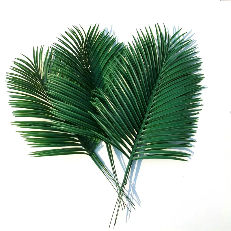artificial green plants decorative flowers butterfly palm areca palm leaves wedding decoration 35 cm long 28 cm wide