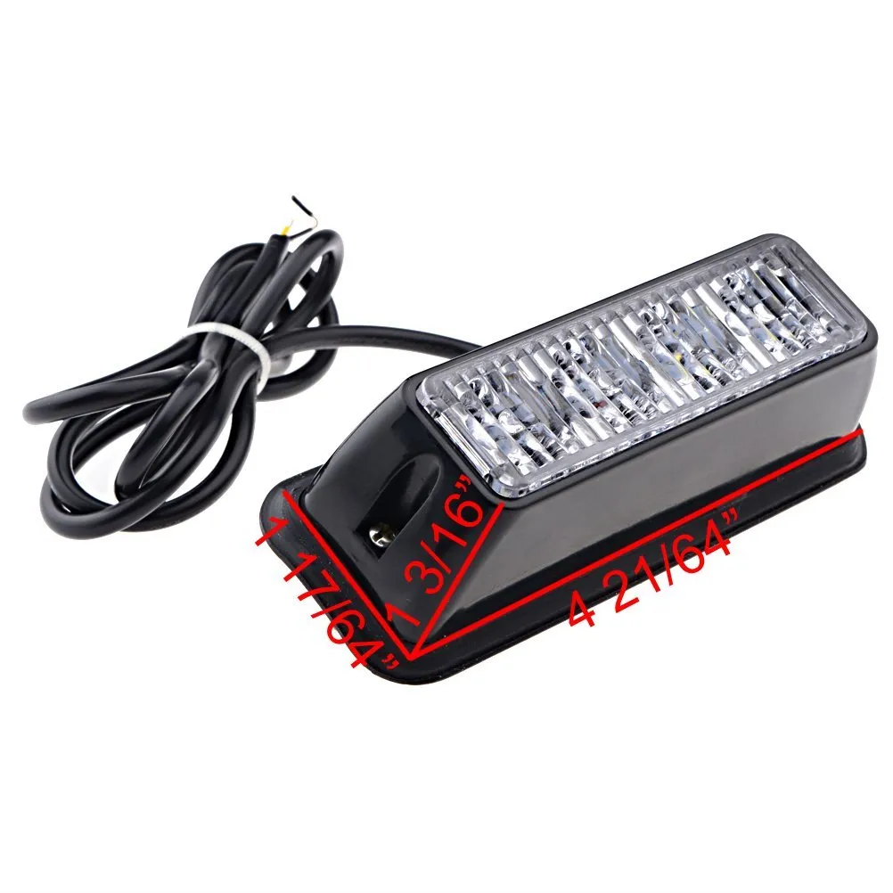 4LED Waterproof Emergency Beacon Flash Caution Strobe Light Bar 16 different flashing Car SUV Pickup Truck Van 7157020