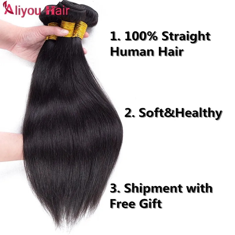 Grad 8a Straight Brasilian Virgin Hair Top Peruvian Indian Cambodian Malaysian Human Hair Weave Buntar Straight Brasilian Hair Extensions