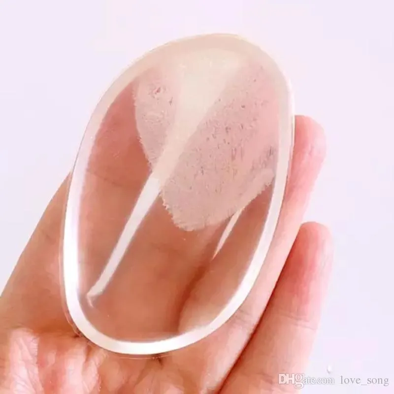 Прозрачный силиконовый слоеного прозрачная губка порошок косметический силикагель макияж слоеного блендер смешивания безупречный макияж инструменты