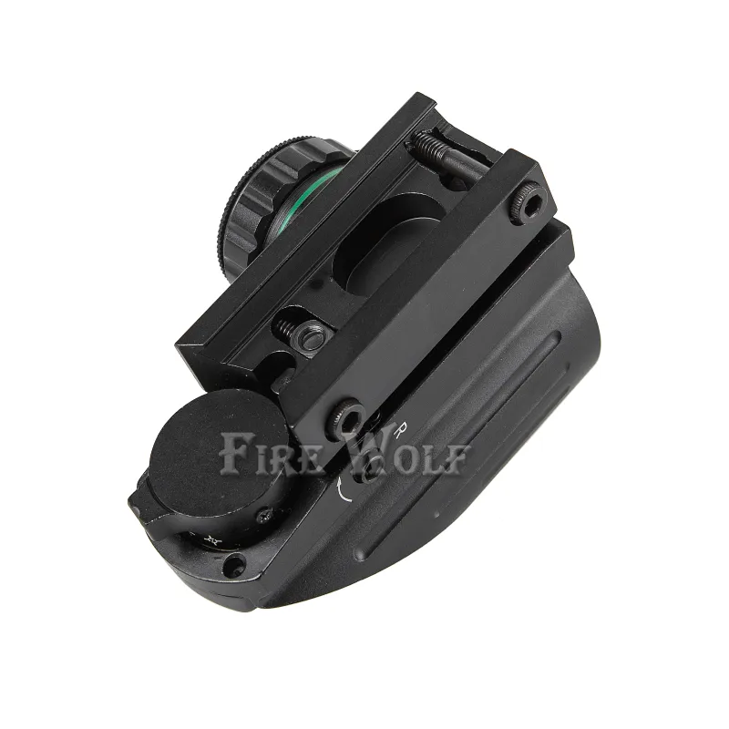 FOGO WOLF 4 Retículo Tactical Reflex Red / Green Laser Holográfico Projetado Dot Sight Scope Airgun Rifle Sight Caça Rail Mount