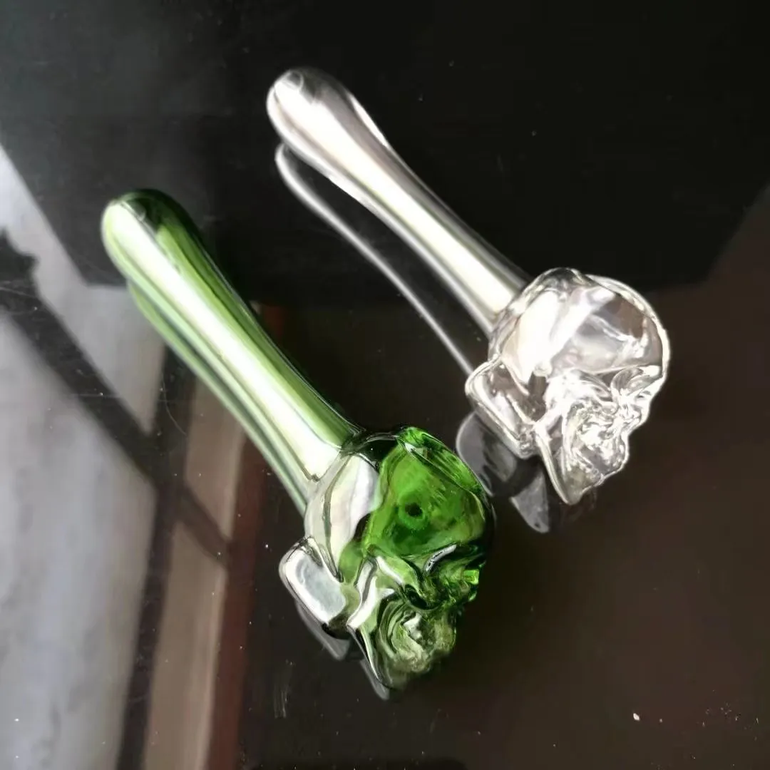 Tubo la testa New Bones, bong in vetro all'ingrosso, narghilè in vetro, accessori tubi da fumo