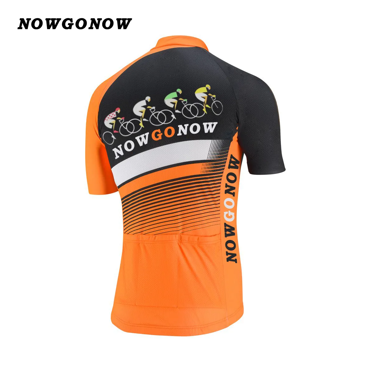 Homens 2017 camisa de ciclismo clássico Retro orange clothing desgaste da bicicleta equitação mtb Mountain road wear personalizado NOWGONOW bib gel pad atacado