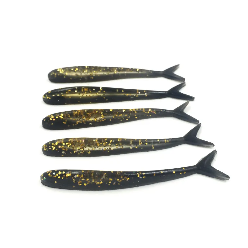 Ny ankomst 6.4cm levande mjuka lurar konstgjorda loach fiske bete fyra färger mjukt fiske lockar swimbait