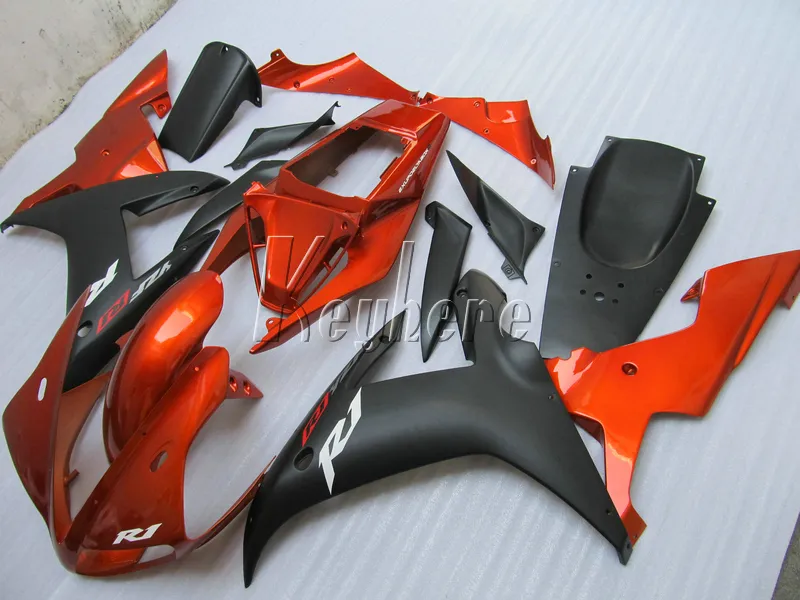 Gratis Anpassa mairing -kit för Yamaha YZF R1 02 03 Wine Red Black Bodywork Fairings Set YZF R1 2002 2003 OI23