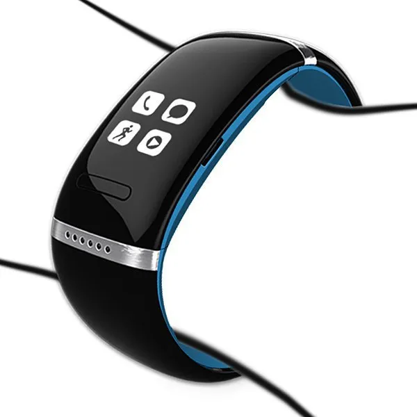 Smart Wristband L12s OLED Bluetooth armband armbandsur Smartband Anti Lost Reminder Pedometer Smart Ring för iOS Android-telefon