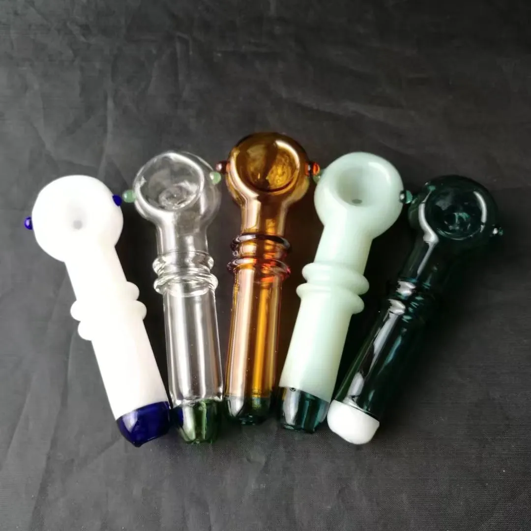 Multicolor Smoke Glass -tillbehör, vattenrör Glasbongar Hooakahs Två funktioner för oljeriggar Glasbongar