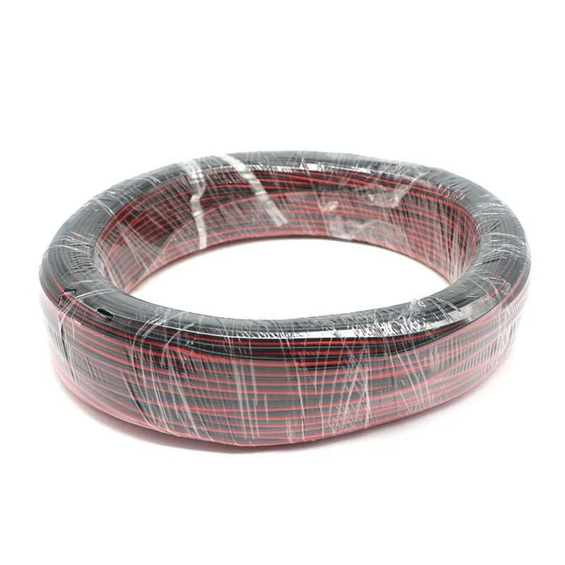 2pin Red Black cable PVC insulated wire cable for single color 5050 3528 5630 3014 2835 led strip 600mlot red and black wire7539054
