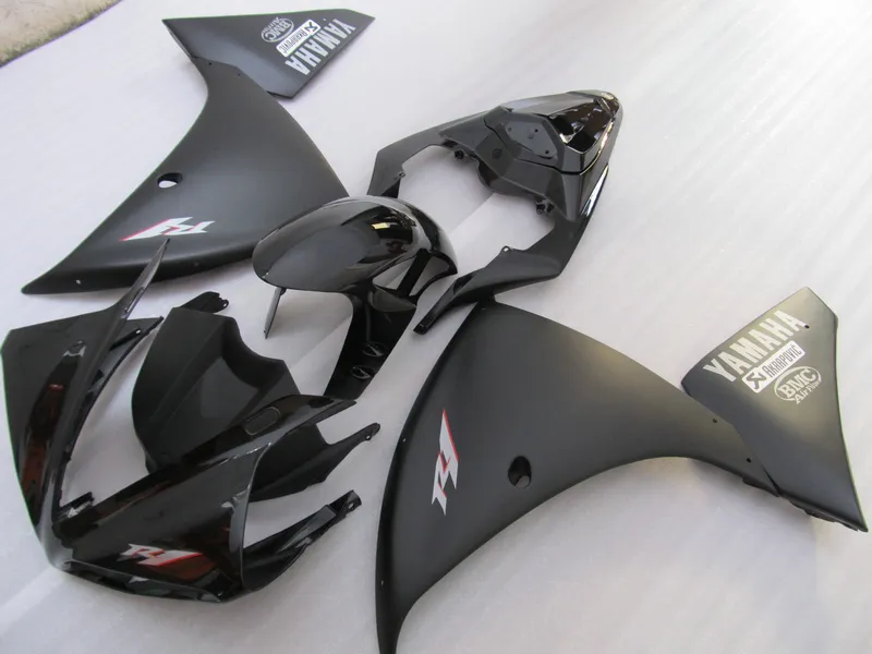 100% passform för Yamaha Injection Mote Fairings YZF R1 09 10 11-14 Matt Black Fairings Set YZF R1 2009-2014 OY32