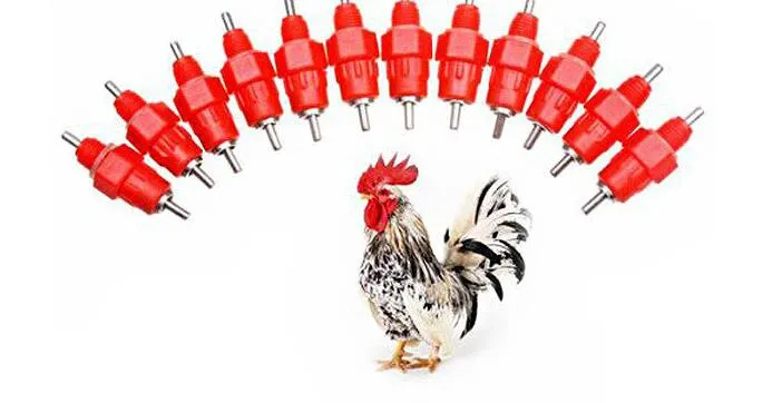 Nipple Drinker Feeder Water Cups Chicken Drinkers Waterer 360 Angle Poultry Supplies Feeding & Watering