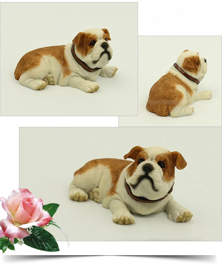 Arts and Crafts Leuk Lying English Bulldog Beeldje Puppy cadeau voor hondenliefhebbers 5,6 inch