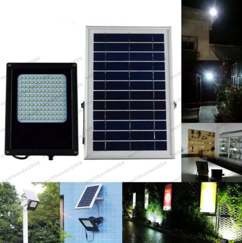 2017 120 LED 3528 SMD Solar Powered Panel Floodlight Body Solar Light Sensor Outdoor Tuin Landschap Spotlights Lamp 6 V 6 W Myy