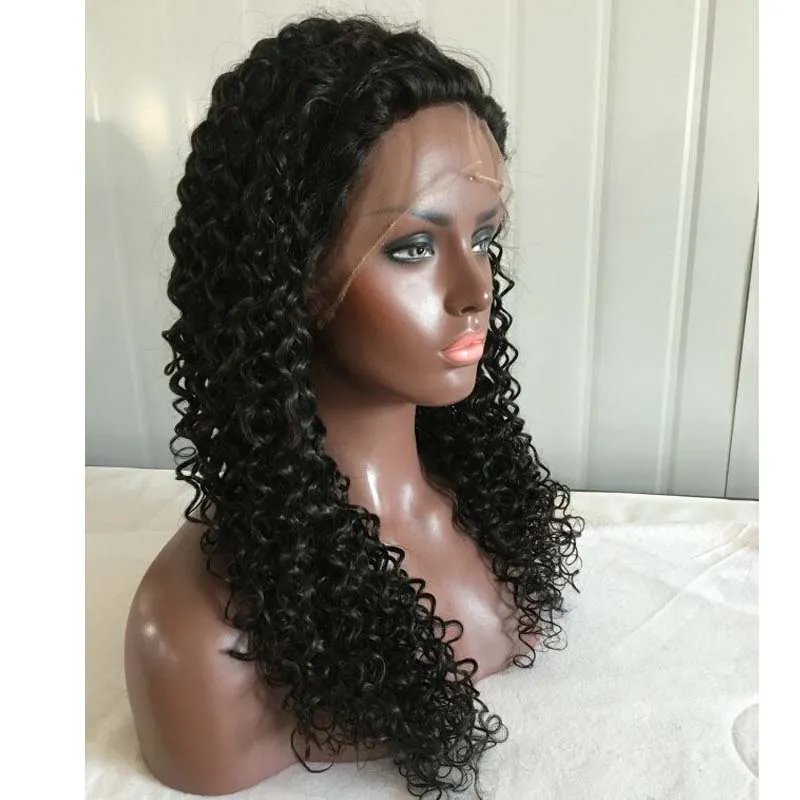 Brazilian Human Hair Full Lace Wigs Virgin Hair Deep Wave Glueless Full Lace Wigs For Black Women Lace Front Wigs With Baby Hair