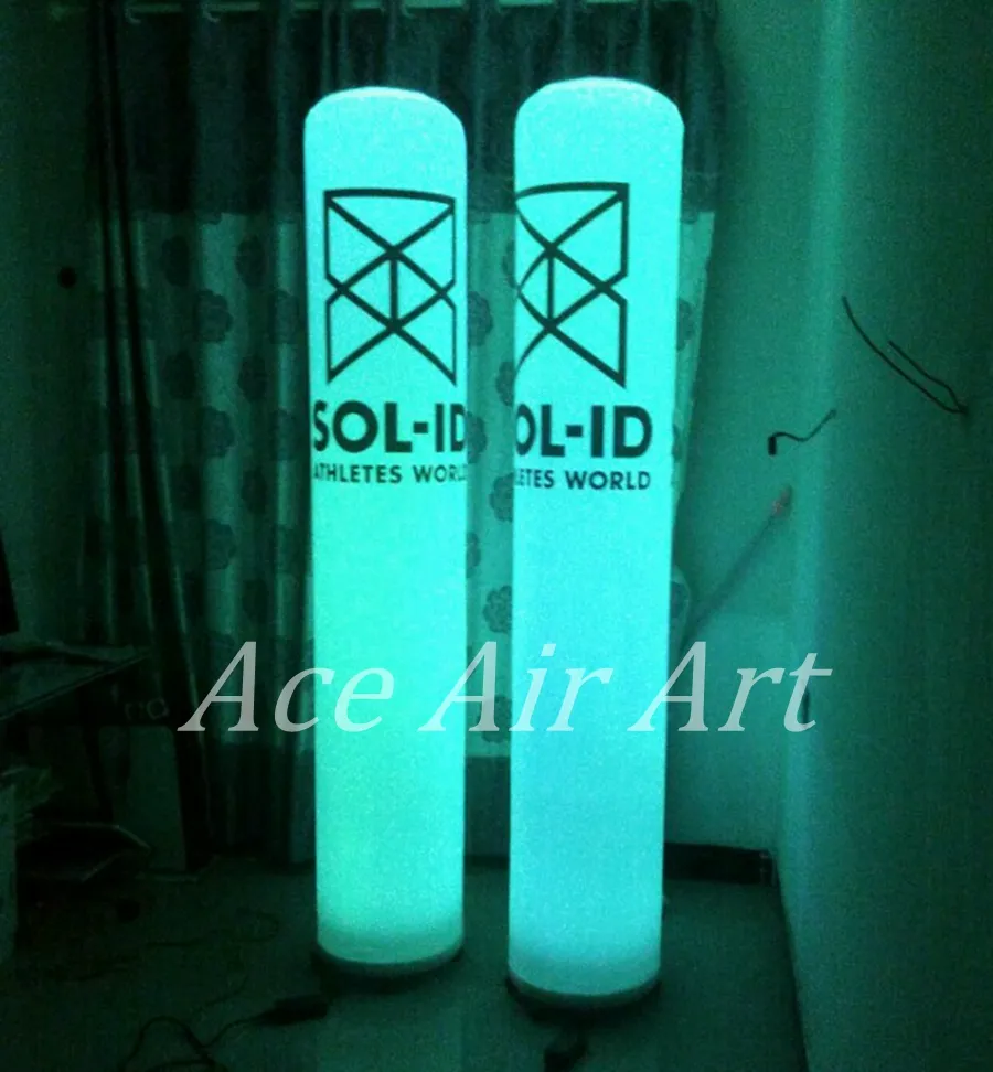 Good Quality Colorful RGB Lighting Inflatable Column LED Colored Pillar With Logo For Event Decoraiton In Night Made In China