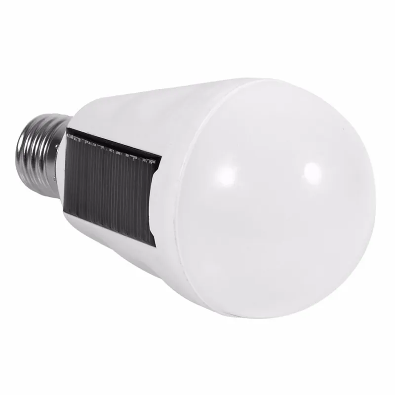 Nouvelle lampe à LED à LED à énergie solaire portable E27 7W Panneau solaire Bulbe LED pour les activités de plein air du camp d'activités extérieures