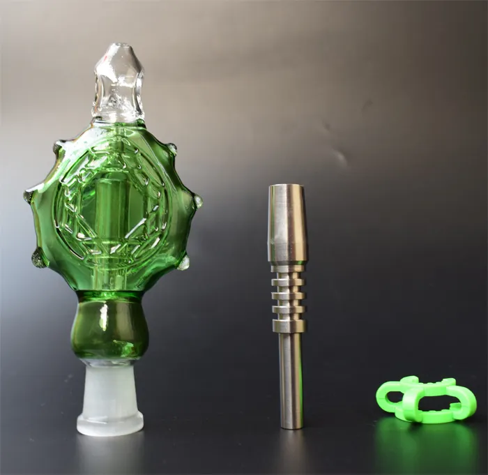 2021 NC PERC Pingentes Kit com 14mm Titanium Nail Wearable Glass Tubule Tubos de Vidro Tubos de Vidro Refrigeração Água e Derramamento