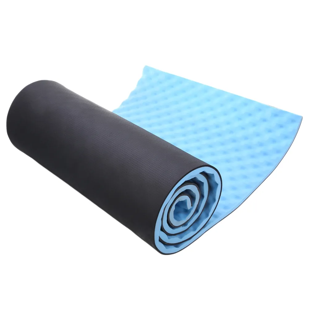 Gros-2020 15 mm d'épaisseur pour perdre du poids Exercice Tapis de yoga 180 x 51 cm Pilates Tapis de yoga avec sangles de transport Fitness Coussin en mousse étanche à l'humidité