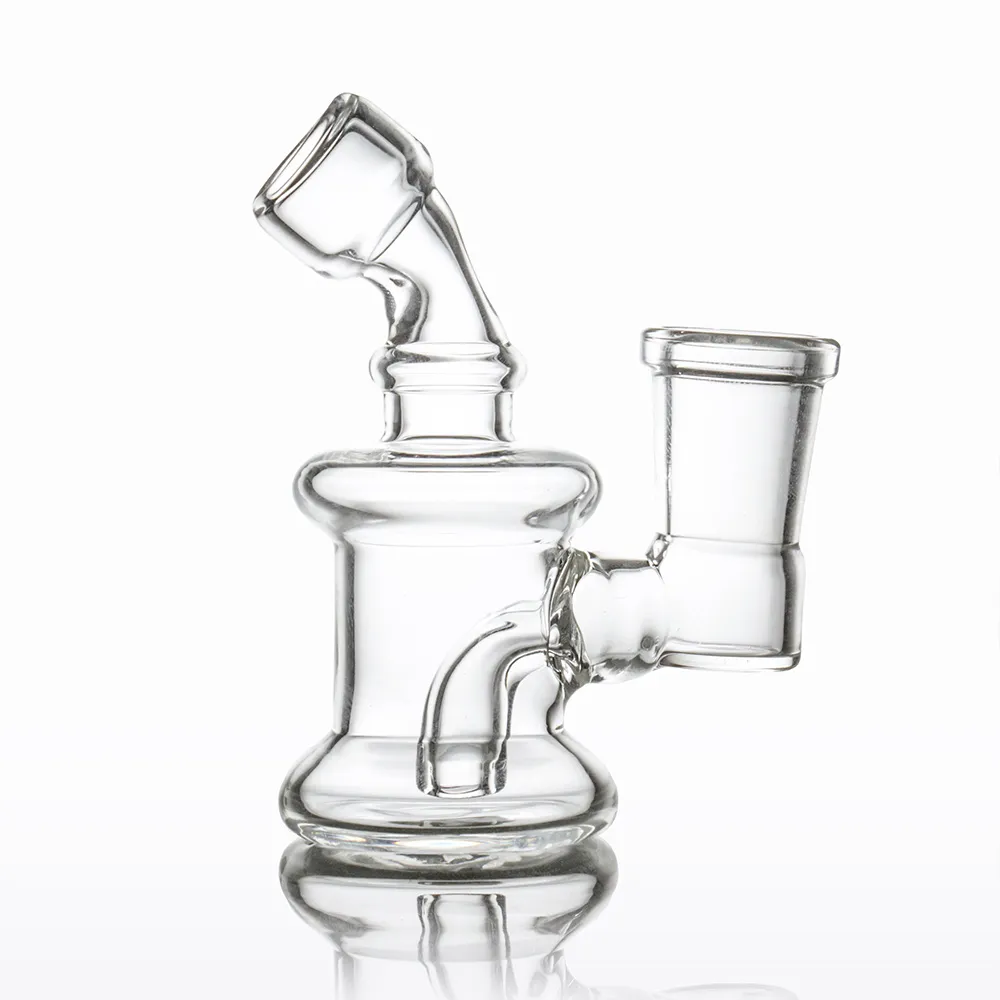 Mini Bong Design Szklane rury wodne Pyrex Hoakahs z 14mm zlewką stawową DAB RIG platformy olejowe do palenia