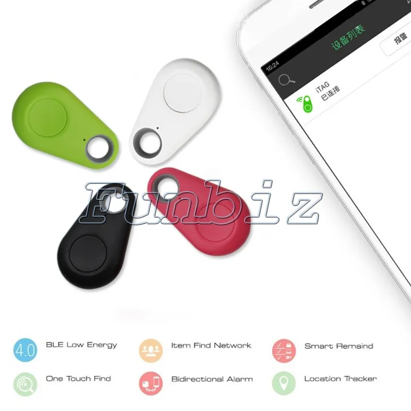 Fashion Style Wireless Bluetooth 4.0 Tracker Smart Itag Anti-Lost Barnväska Plånbok Key Finder Barn Äldre Pet Phone Bill Lost Reminder