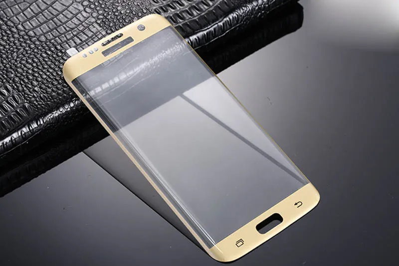 Proteggi schermo intero superficie curvo 3D Samsung Galaxy S7 Edge Pellicola in vetro temperato 9H antideflagrante da 0,3 mm