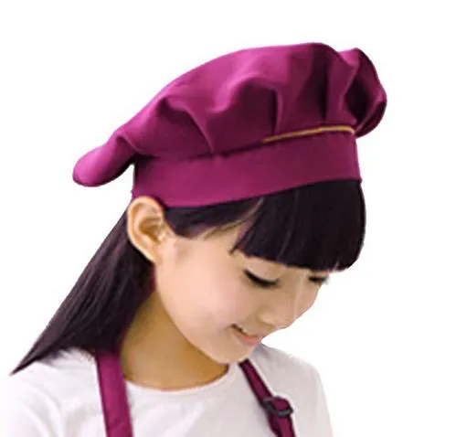 Cute Kids Children Kitchen Baking Craft Hat Candy Color Chef Cap4964852
