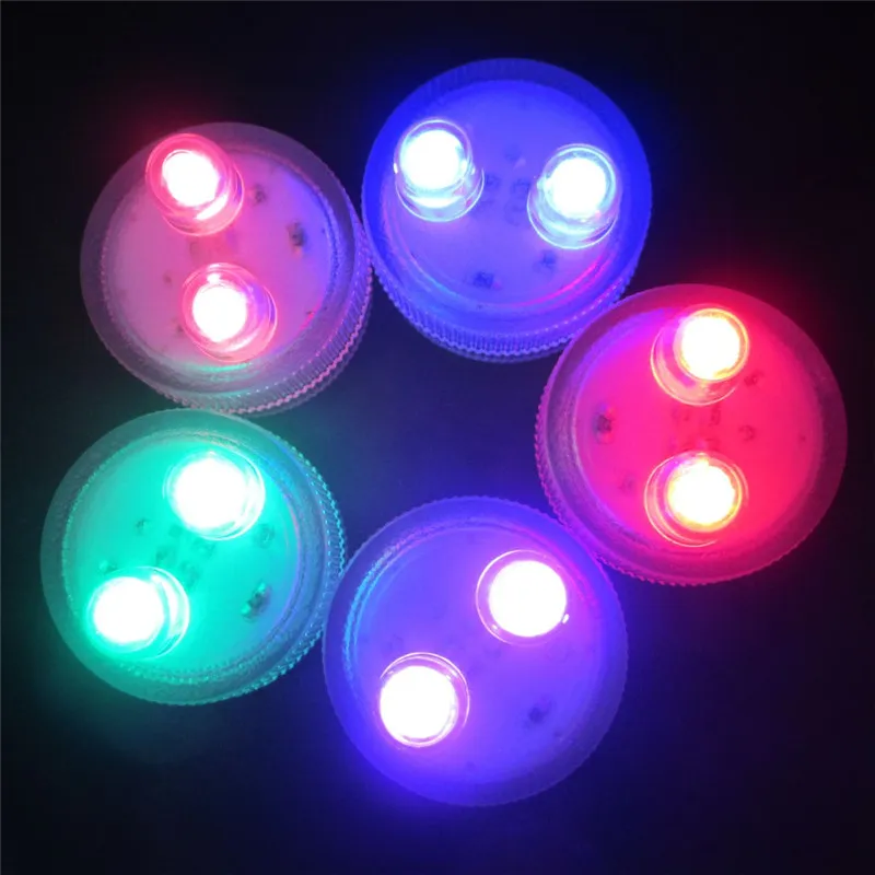 Super Brilhante Dupla LED Submersível À Prova D 'Água Luzes Do Chá Decoração Festa de Casamento Da Vela de Natal de Férias de Alta Qualidade decoração luz