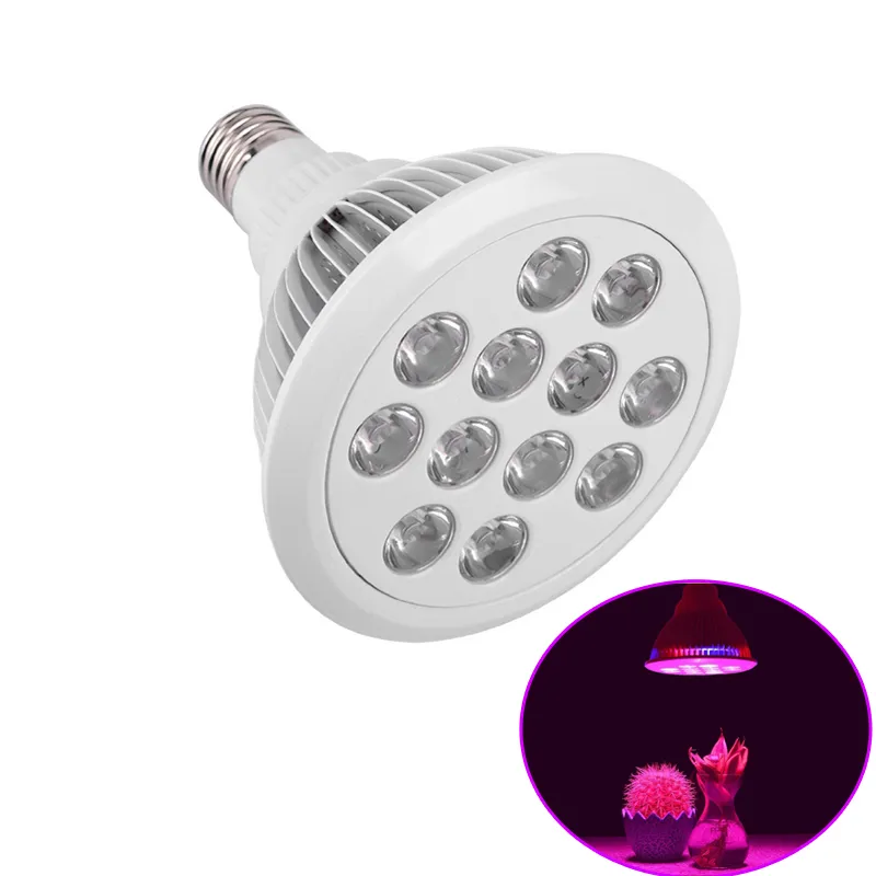 12W 24W Led Grow Light E27 PAR38 Hydroponic Led Plant Grow Light bulb for Greenhouse AC85-265V