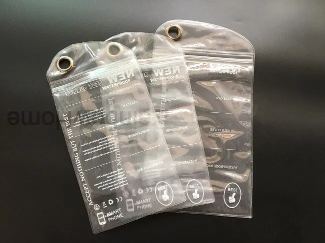 iPhone 11 Pro XS Max XR Samsung S10 Lite Not 10 PU Deri Kılıf için su geçirmez Jelly Fermuar Plastik PVC çanta Ambalaj Paketi