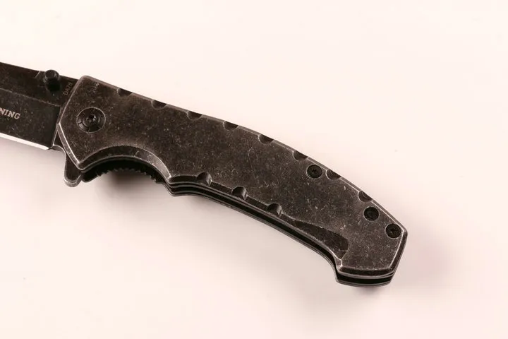 Browning DA78 Flipper Stonewashed Taktik Katlanır Bıçak 440C 57HRC Kamp Yürüyüş Avcılık Survival Pocket Knife Askeri Yardımcı EDC Aracı