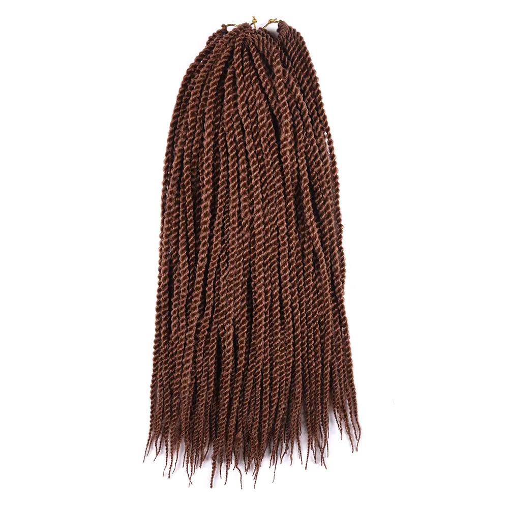 Rafinowane syntetyczne włosy warkocze 18 -calowe 90 Rootspack 200G Crotchet Braids 1 kawałek tylko 8 kolorów szydełkowania włosów 4812962