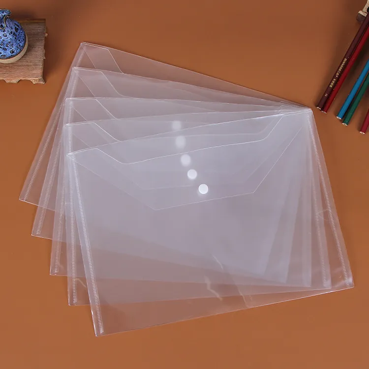 Grands dossiers transparents Dossiers en plastique A4 Dossiers Sac de documents Sacs de maintien de documents Dossiers Classement Papier Stockage Bureau Fournitures scolaires 77