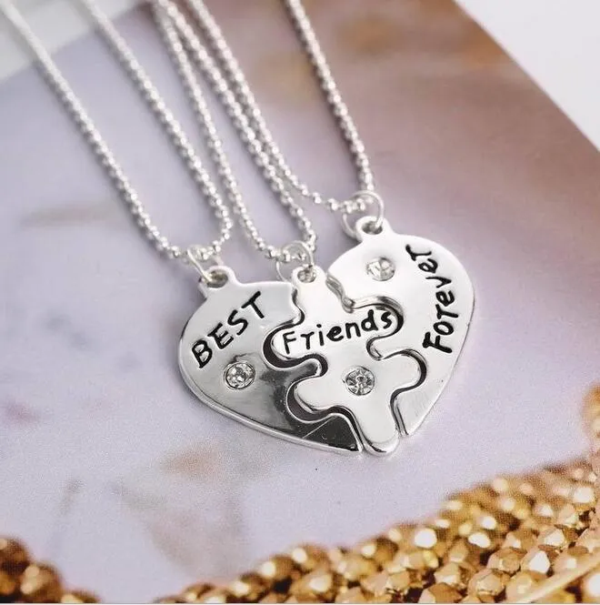Heart Way Friendship Jewelry High Quality New 3-Way Heart Diamond