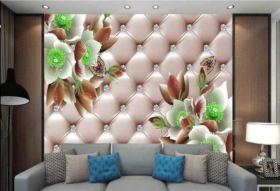 benutzerdefinierte Foto Luxus 3d wallpaper Schöne handgemalte goldene Wälder abstrakten Zweig Hintergrund 3d Tapeten für Wohnzimmer