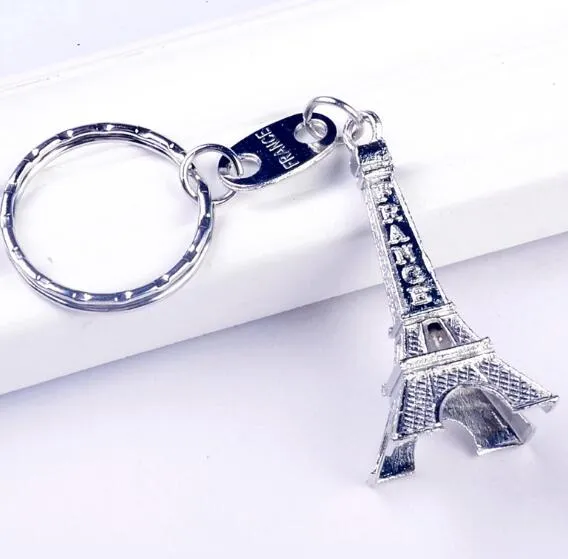 عشاق زوجين حلقة رئيسية الإعلان هدية المفاتيح سبيكة الرجعية برج إيفل مفتاح سلسلة برج الفرنسية تذكارية باريس كيرينغ للسيارات الملحقات