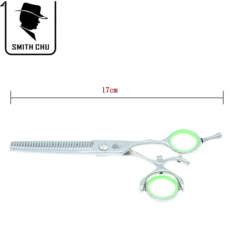 6.0Inch 2017 New SMITH CHU Hot Selling Hair Scissors Hair Thinning Barber Scissors Hairdressing Salon Shears 360 Degree Rotation, LZS0123